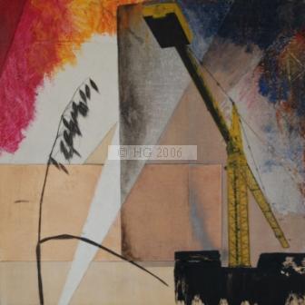 Urban Study VI 35 x 35 cm mixed media on board 